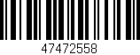 Código de barras (EAN, GTIN, SKU, ISBN): '47472558'