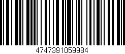 Código de barras (EAN, GTIN, SKU, ISBN): '4747391059984'