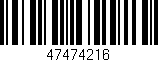 Código de barras (EAN, GTIN, SKU, ISBN): '47474216'