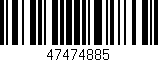 Código de barras (EAN, GTIN, SKU, ISBN): '47474885'