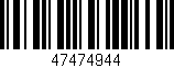 Código de barras (EAN, GTIN, SKU, ISBN): '47474944'
