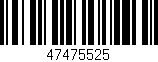 Código de barras (EAN, GTIN, SKU, ISBN): '47475525'