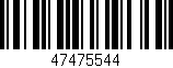 Código de barras (EAN, GTIN, SKU, ISBN): '47475544'