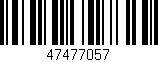 Código de barras (EAN, GTIN, SKU, ISBN): '47477057'