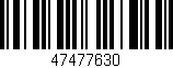 Código de barras (EAN, GTIN, SKU, ISBN): '47477630'