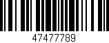 Código de barras (EAN, GTIN, SKU, ISBN): '47477789'