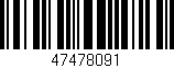 Código de barras (EAN, GTIN, SKU, ISBN): '47478091'