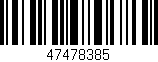 Código de barras (EAN, GTIN, SKU, ISBN): '47478385'