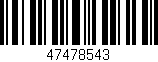 Código de barras (EAN, GTIN, SKU, ISBN): '47478543'