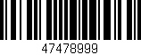 Código de barras (EAN, GTIN, SKU, ISBN): '47478999'