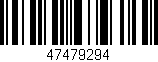 Código de barras (EAN, GTIN, SKU, ISBN): '47479294'