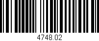 Código de barras (EAN, GTIN, SKU, ISBN): '4748.02'
