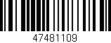 Código de barras (EAN, GTIN, SKU, ISBN): '47481109'