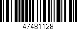 Código de barras (EAN, GTIN, SKU, ISBN): '47481128'