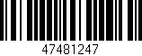 Código de barras (EAN, GTIN, SKU, ISBN): '47481247'