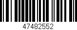 Código de barras (EAN, GTIN, SKU, ISBN): '47482552'