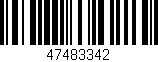 Código de barras (EAN, GTIN, SKU, ISBN): '47483342'