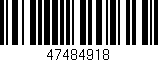 Código de barras (EAN, GTIN, SKU, ISBN): '47484918'