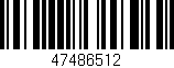 Código de barras (EAN, GTIN, SKU, ISBN): '47486512'