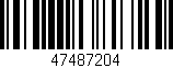 Código de barras (EAN, GTIN, SKU, ISBN): '47487204'