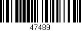 Código de barras (EAN, GTIN, SKU, ISBN): '47489'