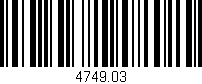Código de barras (EAN, GTIN, SKU, ISBN): '4749.03'