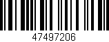 Código de barras (EAN, GTIN, SKU, ISBN): '47497206'