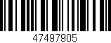 Código de barras (EAN, GTIN, SKU, ISBN): '47497905'