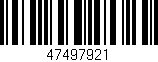 Código de barras (EAN, GTIN, SKU, ISBN): '47497921'