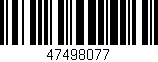 Código de barras (EAN, GTIN, SKU, ISBN): '47498077'