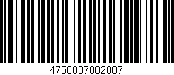 Código de barras (EAN, GTIN, SKU, ISBN): '4750007002007'