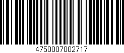 Código de barras (EAN, GTIN, SKU, ISBN): '4750007002717'