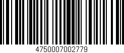 Código de barras (EAN, GTIN, SKU, ISBN): '4750007002779'