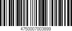 Código de barras (EAN, GTIN, SKU, ISBN): '4750007003899'
