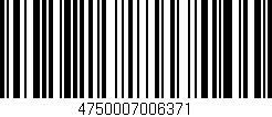Código de barras (EAN, GTIN, SKU, ISBN): '4750007006371'