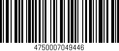 Código de barras (EAN, GTIN, SKU, ISBN): '4750007049446'