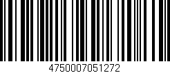 Código de barras (EAN, GTIN, SKU, ISBN): '4750007051272'