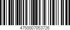 Código de barras (EAN, GTIN, SKU, ISBN): '4750007053726'