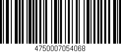 Código de barras (EAN, GTIN, SKU, ISBN): '4750007054068'