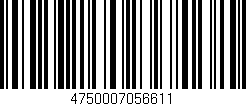 Código de barras (EAN, GTIN, SKU, ISBN): '4750007056611'