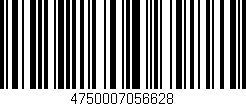 Código de barras (EAN, GTIN, SKU, ISBN): '4750007056628'