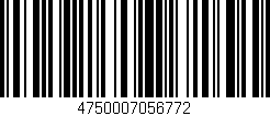 Código de barras (EAN, GTIN, SKU, ISBN): '4750007056772'