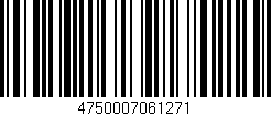 Código de barras (EAN, GTIN, SKU, ISBN): '4750007061271'