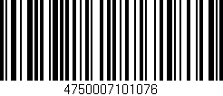 Código de barras (EAN, GTIN, SKU, ISBN): '4750007101076'
