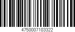 Código de barras (EAN, GTIN, SKU, ISBN): '4750007103322'