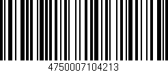 Código de barras (EAN, GTIN, SKU, ISBN): '4750007104213'