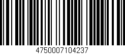 Código de barras (EAN, GTIN, SKU, ISBN): '4750007104237'