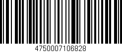 Código de barras (EAN, GTIN, SKU, ISBN): '4750007106828'