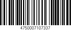 Código de barras (EAN, GTIN, SKU, ISBN): '4750007107337'