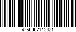 Código de barras (EAN, GTIN, SKU, ISBN): '4750007113321'